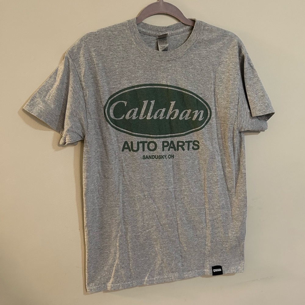 Callahan Auto Parts Gray Short Sleeve T-shirt Gildan From Tommy Boy Movie Medium